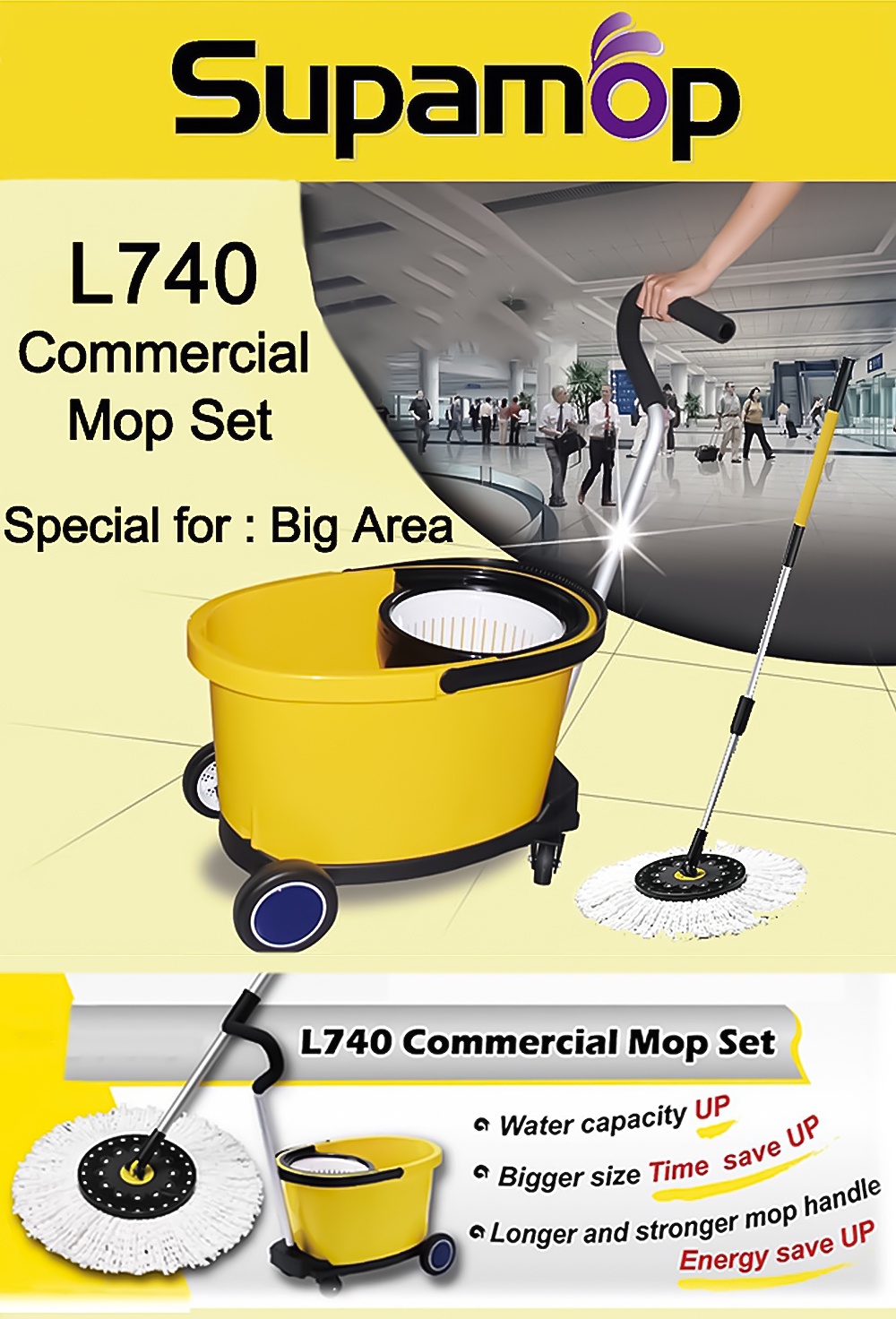 SupaMop Commercial L740 Spin Mop-3